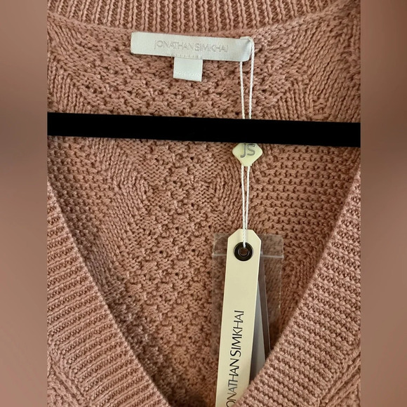 Jonathan Simkhai Cable Knit Pom Pom Sweater Antique Rose - Picture 4 of 8